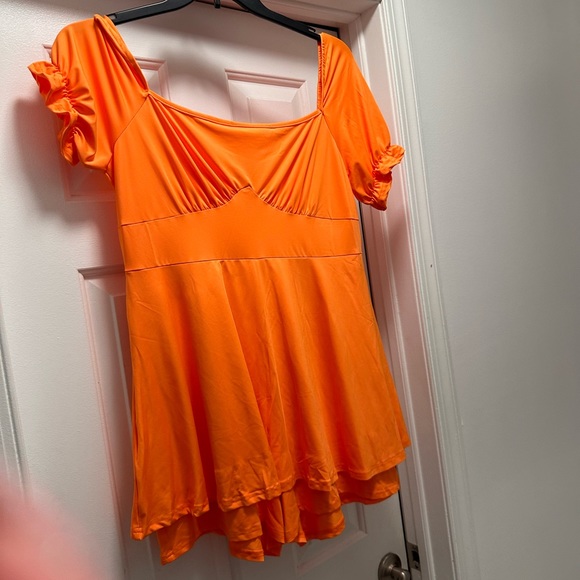 All orders ship 1-3 business days!
The color is_ orange
Romper/dress with shorts - Picture 1 of 2